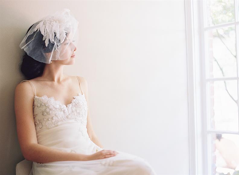 Blusher Veil from Erica Elizabeth Designs English Rose Collection