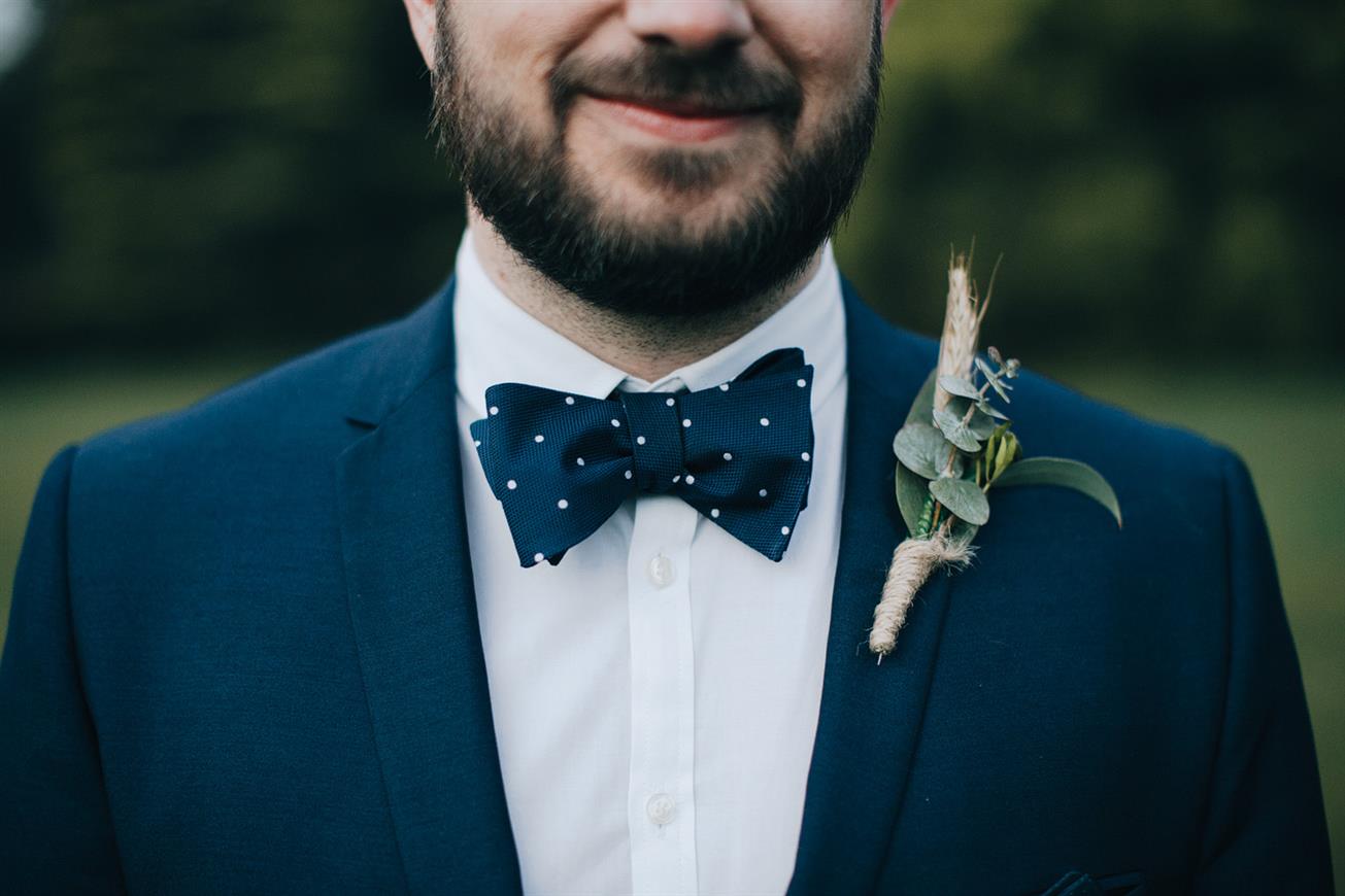 Bow Tie Groom - A Super Stylish DIY Wedding Even the Rain Couldn't Ruin from John Benavente Photography