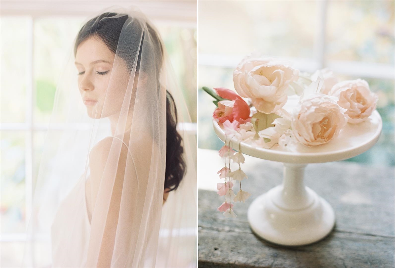 Bridal Headpieces from Erica Elizabeth Designs English Rose Collection