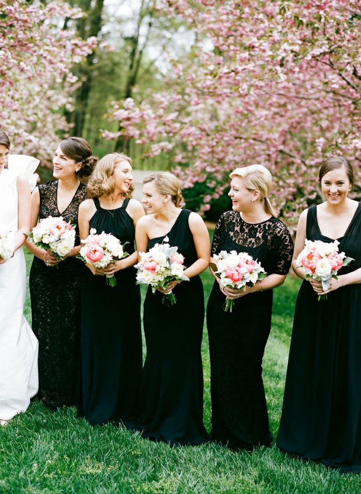 30 Beautiful Little and Long Black Bridesmaid Dresses Chic Vintage Brides