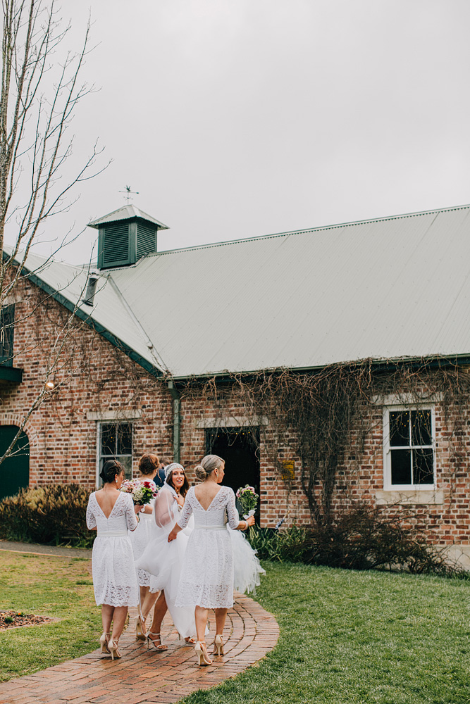 Bride & Bridesmaids - A Super Stylish DIY Wedding Even the Rain Couldn't Ruin from John Benavente Photography
