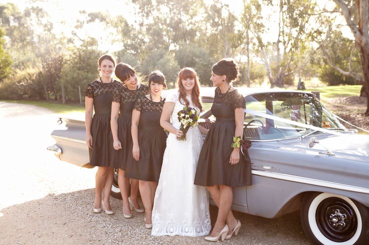 Bridesmaids in Little Black Dresses