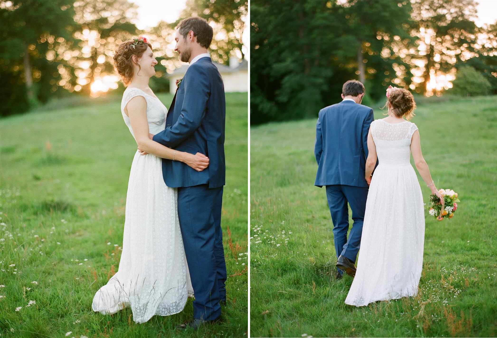 A 1940s Wedding Dress for a Sweet Early Summer Wedding from Taylor & Porter Photography