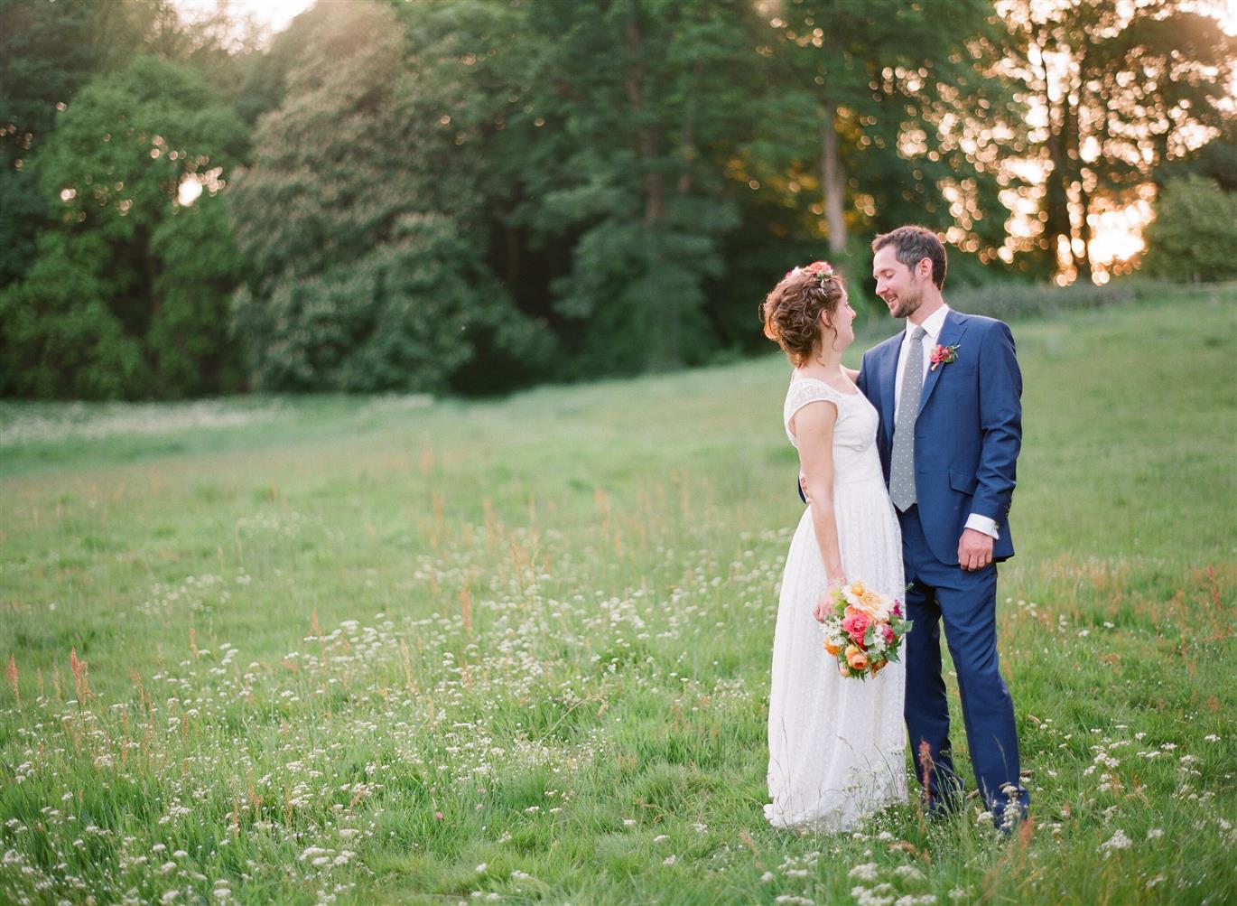 A 1940s Wedding Dress for a Sweet Spring Wedding from Taylor & Porter Photography