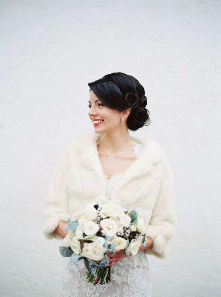 Ivory Fur Bridal Coverup
