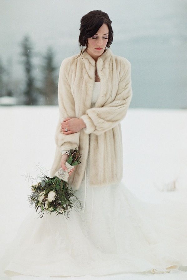 Ivory Bridal Fur Coat