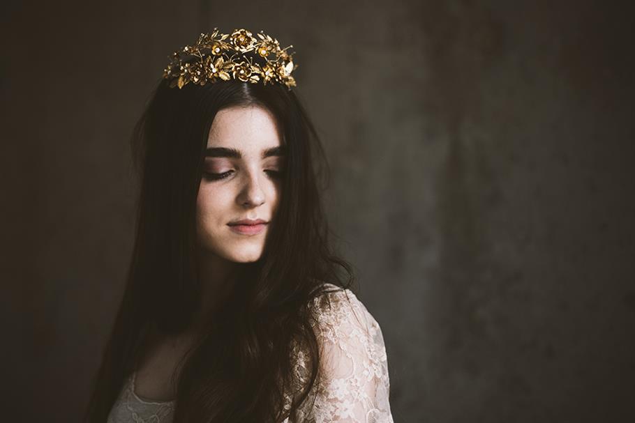 Golden Bridal Crown from Mignonne Handmade