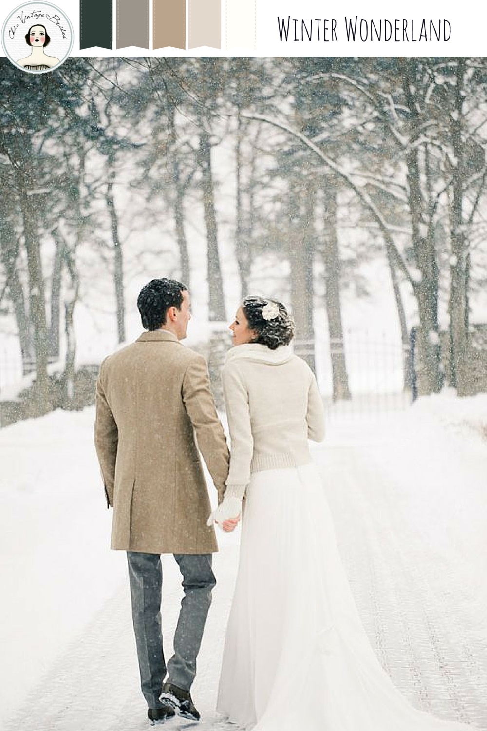 Winter Wonderland - Snow Dusted Winter Wedding Inspiration in a Palette of Neutrals 