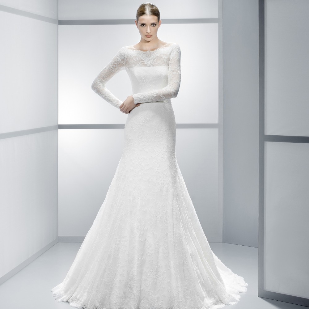 New Years Eve Wedding Dress - Long Sleeve Lace Bridal Gown from Jesus Peiro