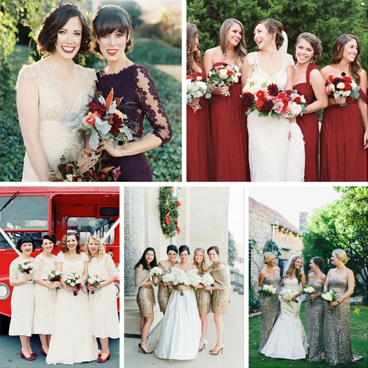 5 Winter Bridesmaids Colours Sure to Wow