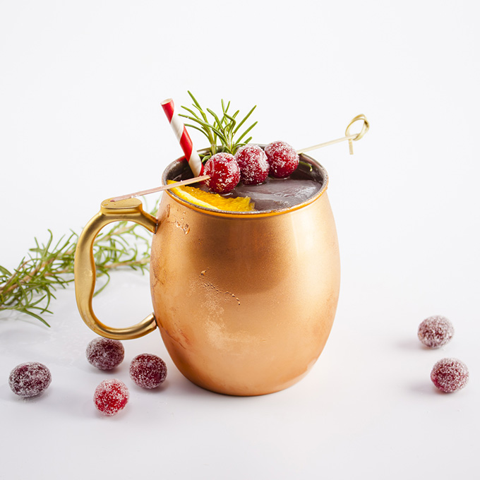 Holiday Mule Winter Wedding Cocktail
