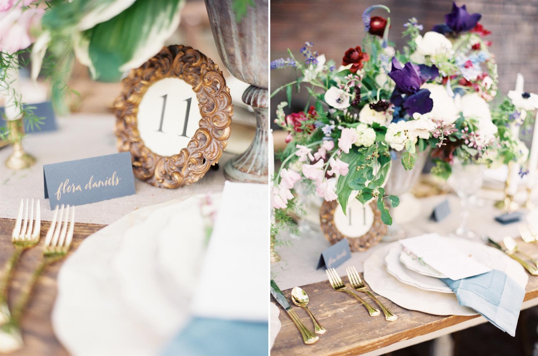 Wedding Tablescape - "The Secret Garden" A Romantic Garden Wedding Inspiration Shoot