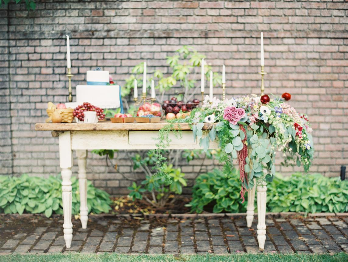 Dessert Table - "The Secret Garden" A Romantic Garden Wedding Inspiration Shoot