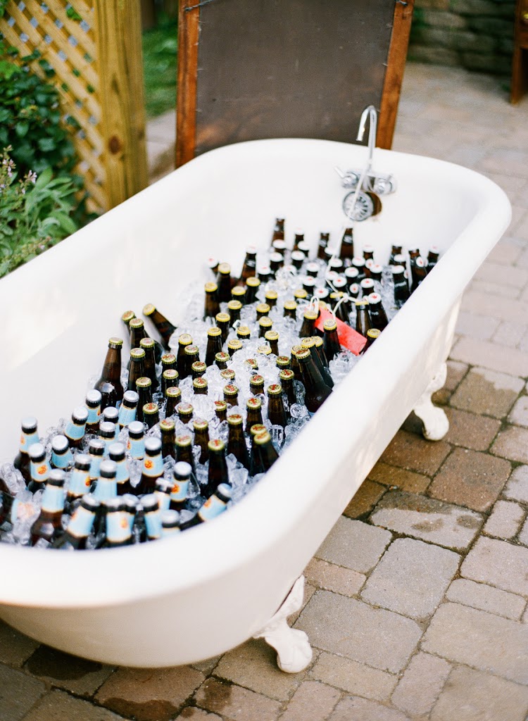 Bath of Beer for a Backyard Wedding
