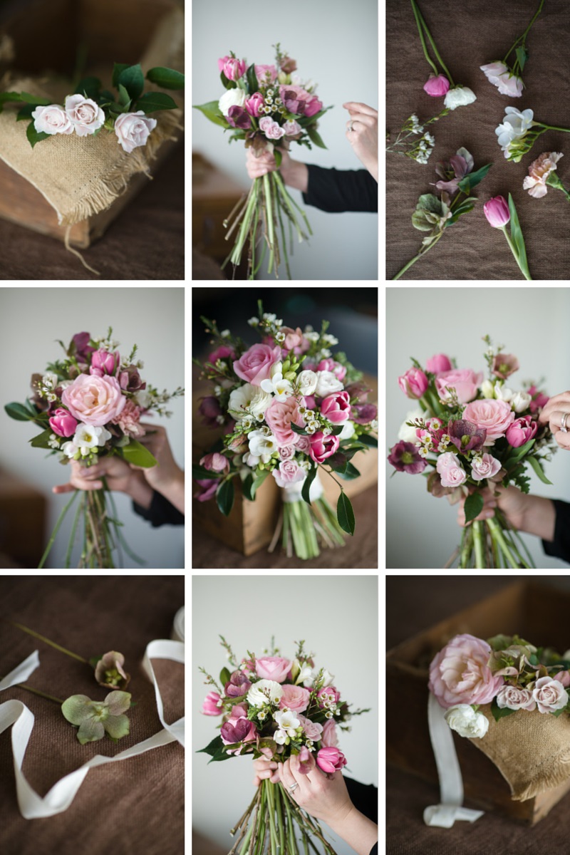 Wedding Bouquet Recipe ~ A 'Just-Picked' Posy of Pinks