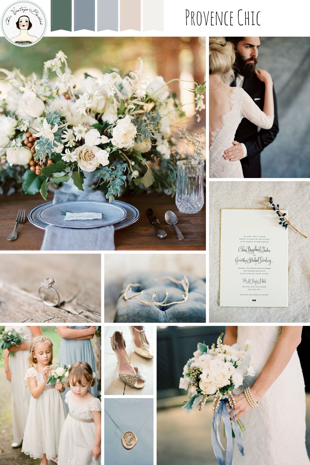 Romantic Wedding Inspiration in a Palette of Blue & Blush