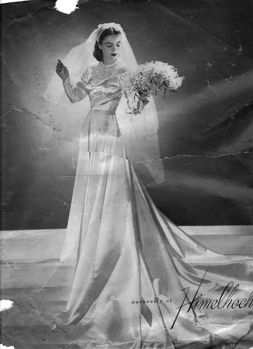 Chic Vintage 1940s Wedding Dress