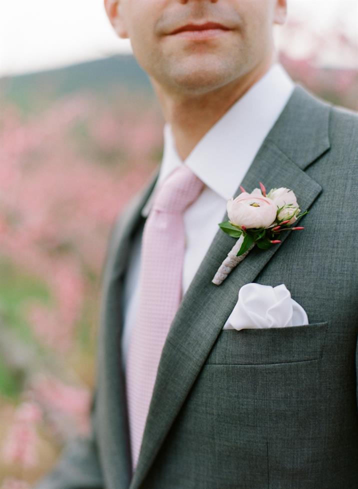 Spring Groom - Beautiful Blossom-Filled Spring Wedding Ideas In An Orchard