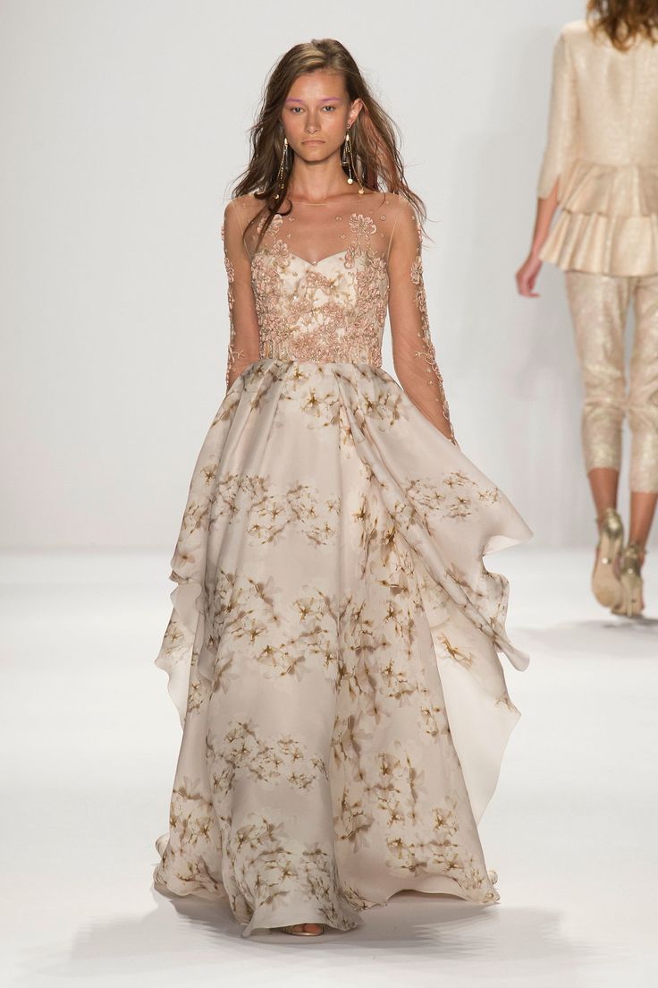 20 Floral Wedding Dresses That Will Take Your Breath Away - Badgley Mischka Spring 2015