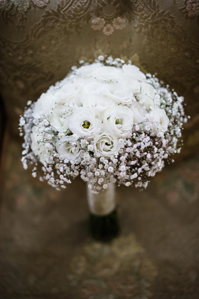 Bridal Bouquet - A Stunning Summer Winery Wedding in White from Meredith Lord Photography