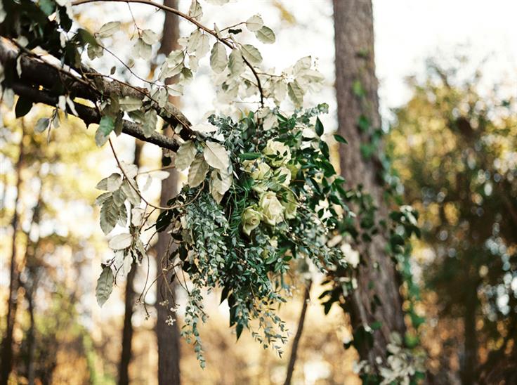An Elegant Woodland Wedding Inspiration Shoot - Woodland Wedding Aisle Arch