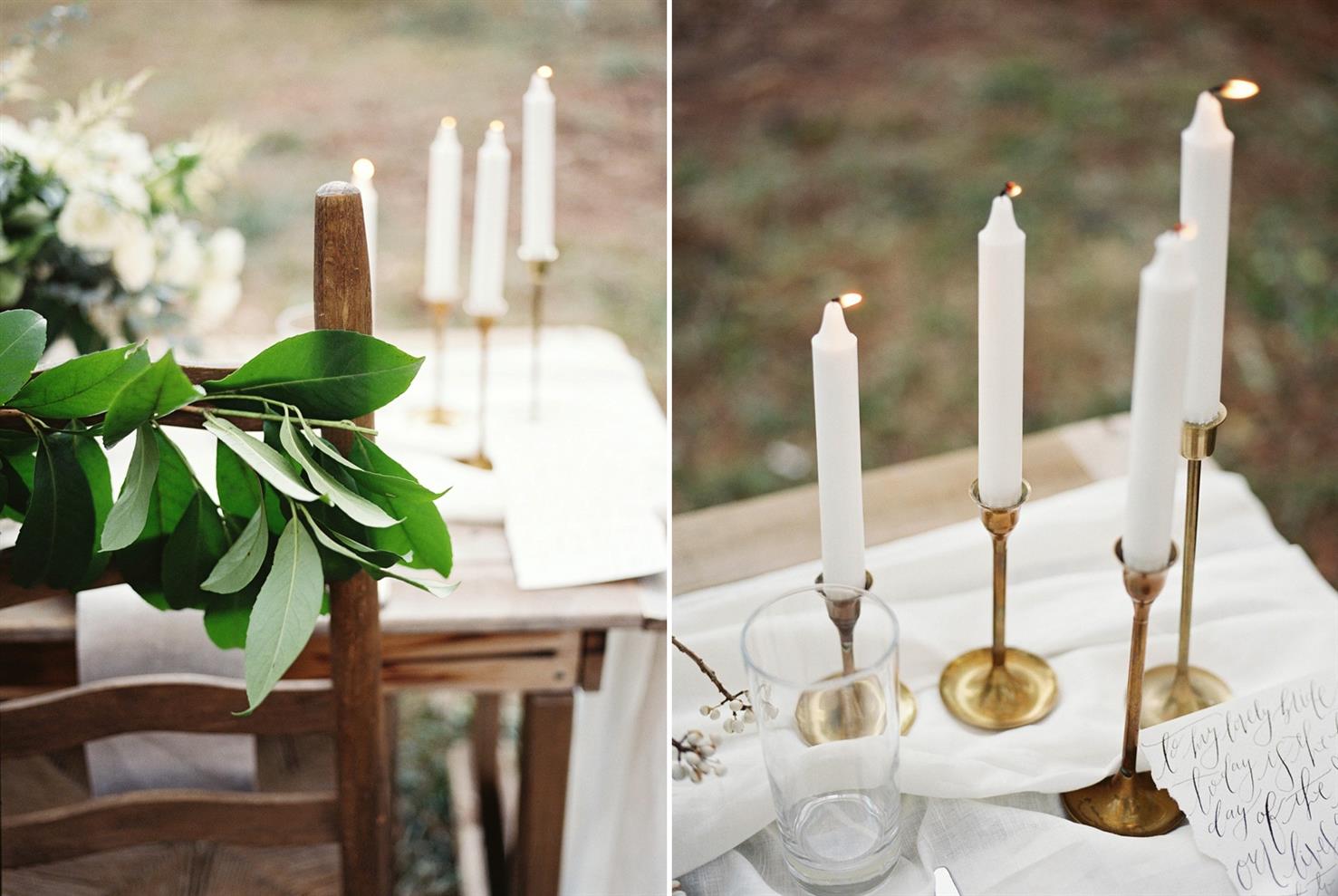 An Elegant Woodland Wedding Inspiration Shoot - Wedding Tablescape