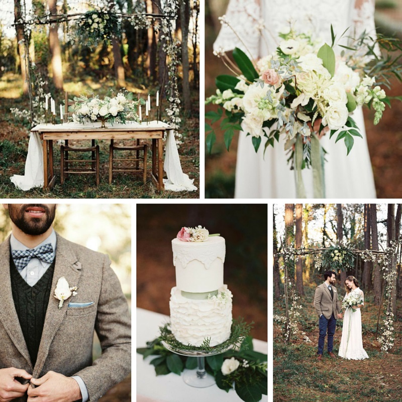 An Elegant Woodland Wedding Inspiration Shoot