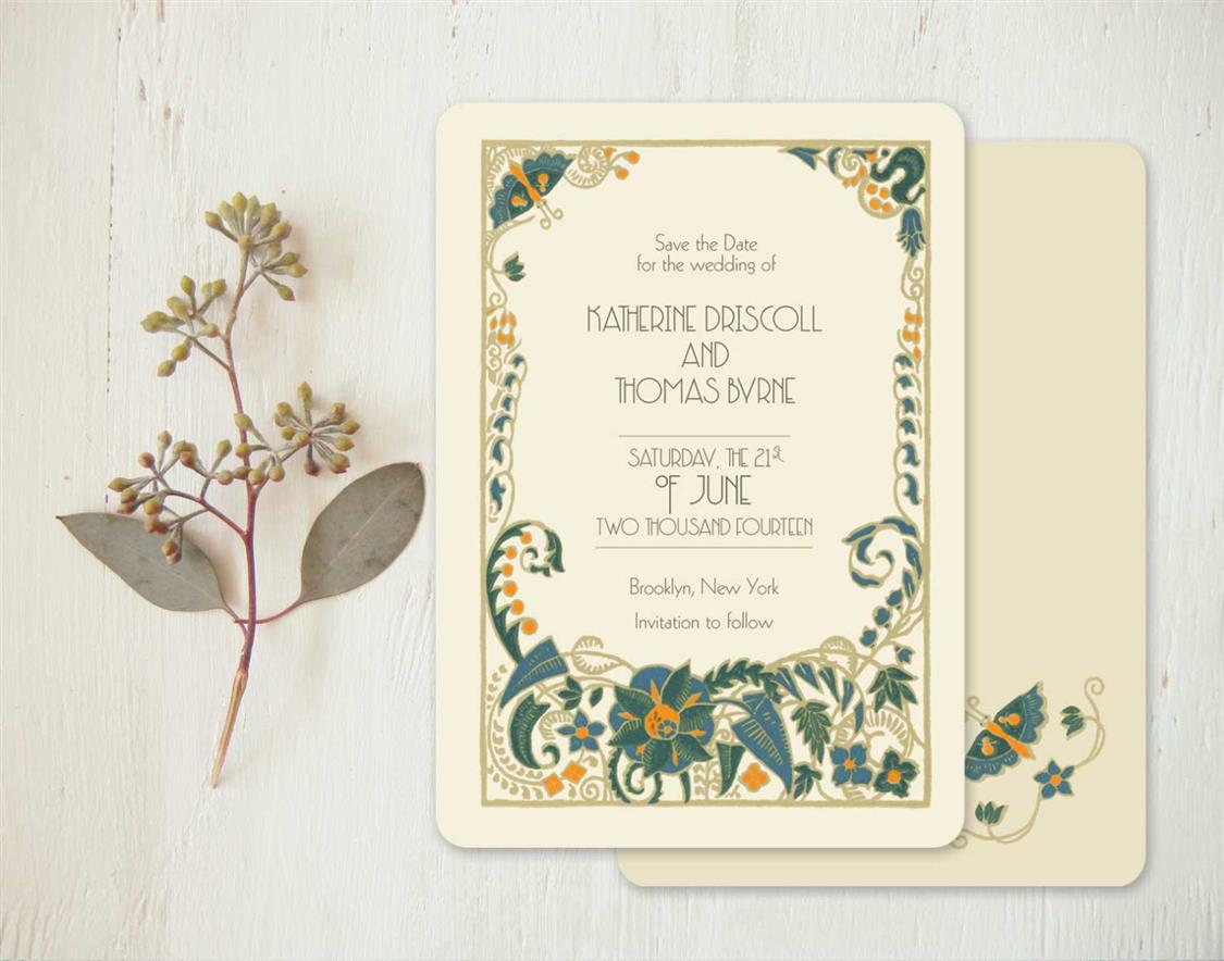 Art Nouveau Wedding Invitation from Go Go Snap