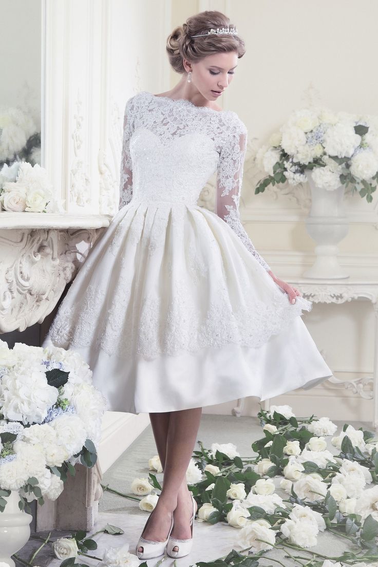 Ellis Bridal Tea Length Wedding Dress