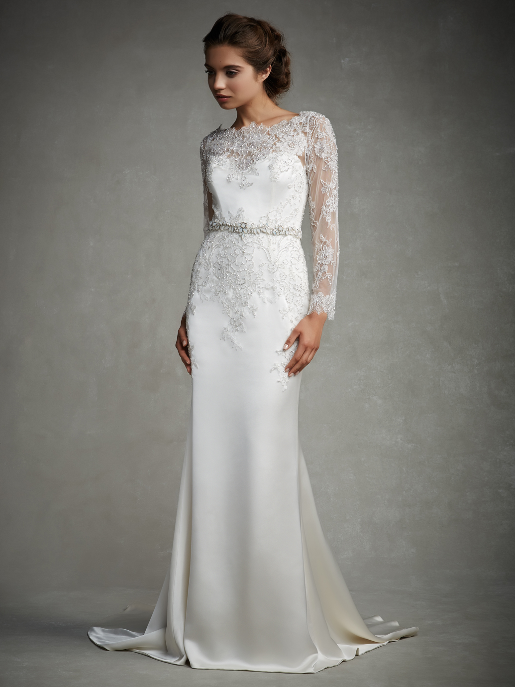 Enzoani Long Sleeve Wedding Dress - Jordan