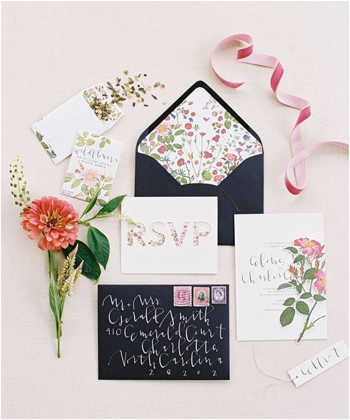 Gorgeous Ideas for Spring Wedding Invitations  - Floral
