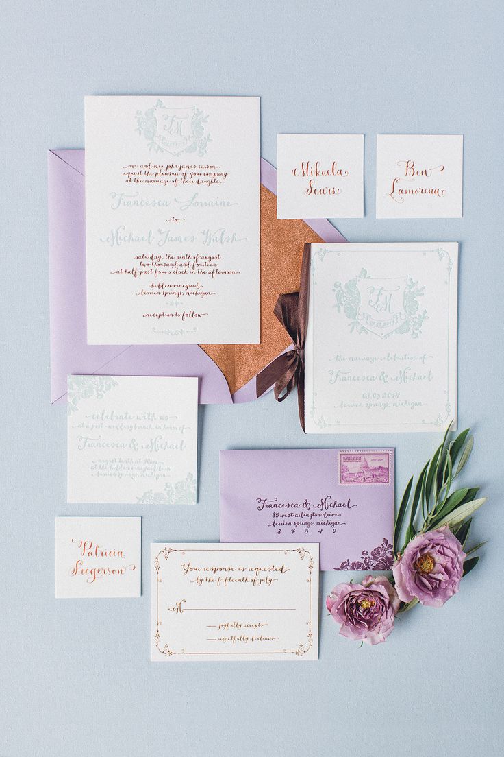 Gorgeous Ideas for Spring Wedding Invitations  - Monogrammed