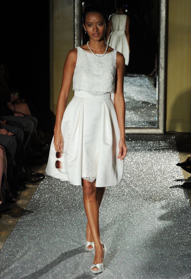 Oleg Cassini 1960s Inspired Short Wedding Dress