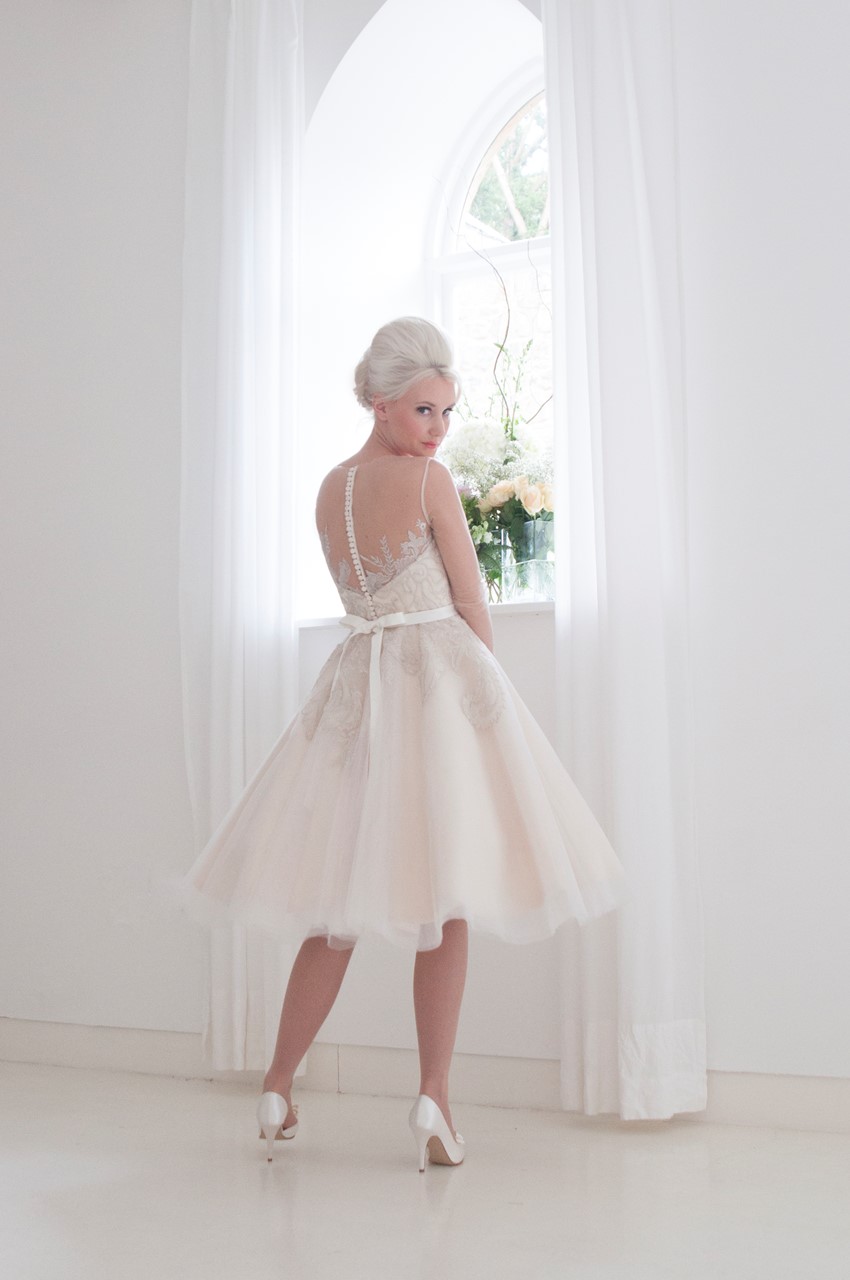 Violet - Tea Length Wedding Dress from House of Mooshki's 2016 Bridal Collection