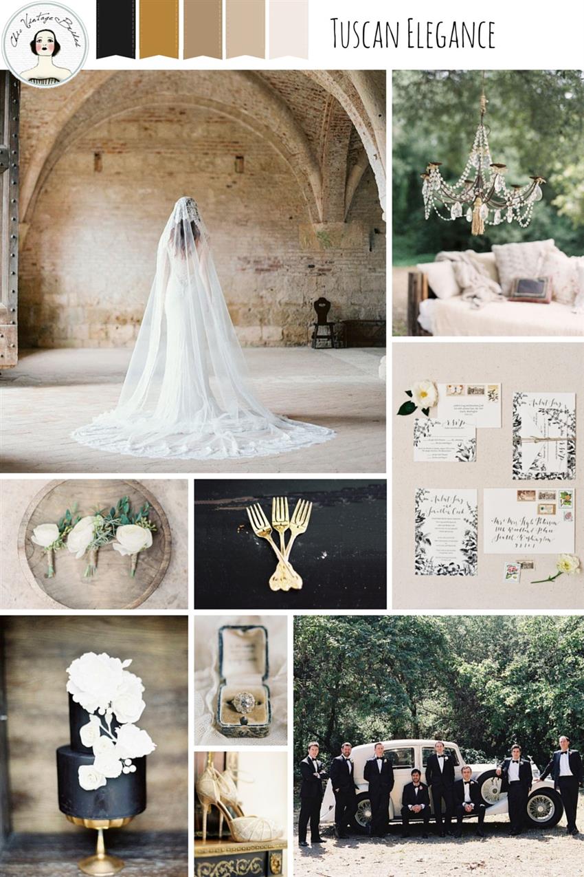 Tuscan Elegance Wedding Inspiration Board
