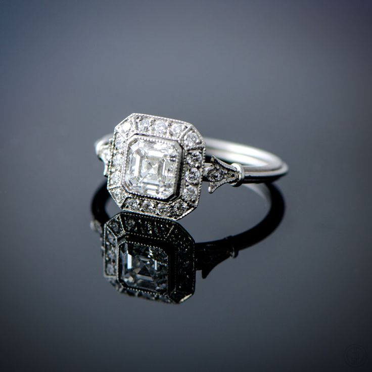 1.01ct Asscher Cut Diamond Ring from Estate Diamond Jewelry