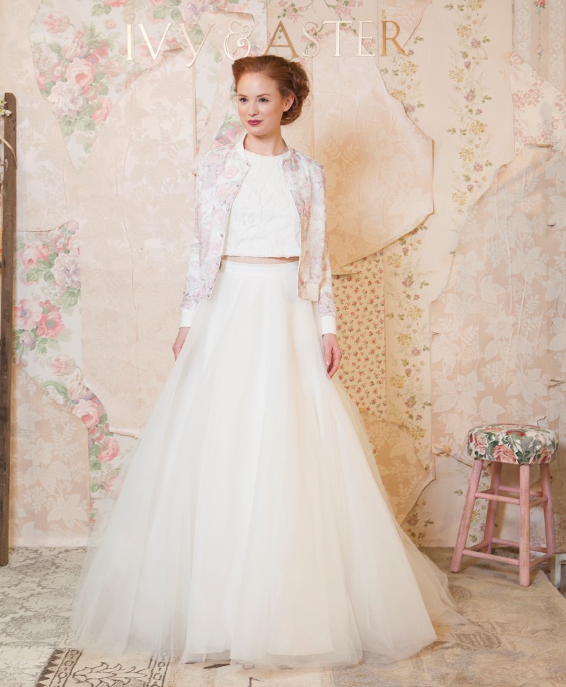 Flower Bomb - Floral print bridal jacket from Ivy & Aster's Charming Spring 2016 Collection