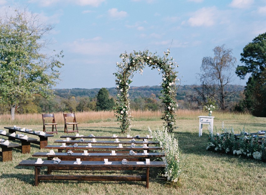 Outdoor Wedding Ceremony - An Elegant & Intimate Autumn Wedding