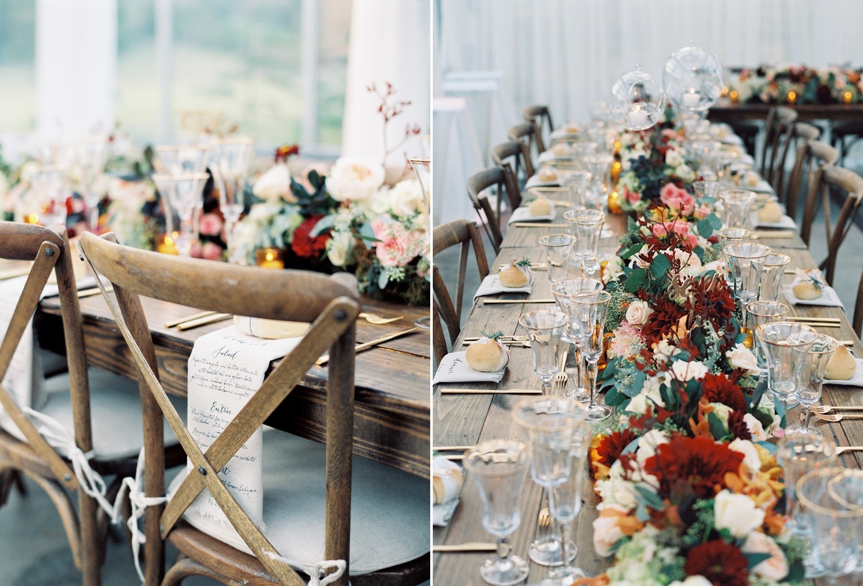 Autumn Wedding Tablescape - An Elegant & Intimate Autumn Wedding