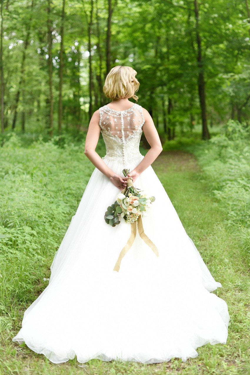 Portrait Back Wedding Dress - "A Lifetime of Love" Wedding Inspiration