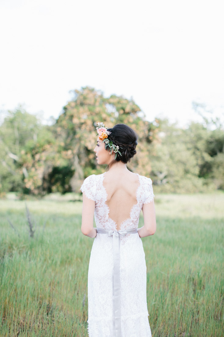 Vintage Lace Wedding Dress  - "Fields of Love" Summer Wedding Inspiration