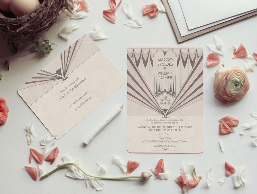 20 Decadently Art Deco Wedding Invitations