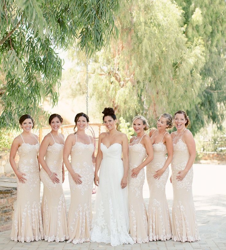 5 Stunning Modern Vintage Summer Bridesmaids Looks - Delicate Lace