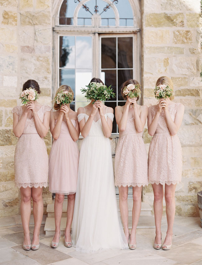 Elegant & Romantic Lace Bridesmaid Dresses from Jenny Yoo