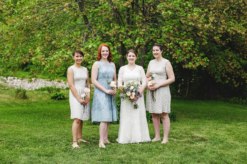 Modern vintage bridesmaids - A Vintage Garden Wedding