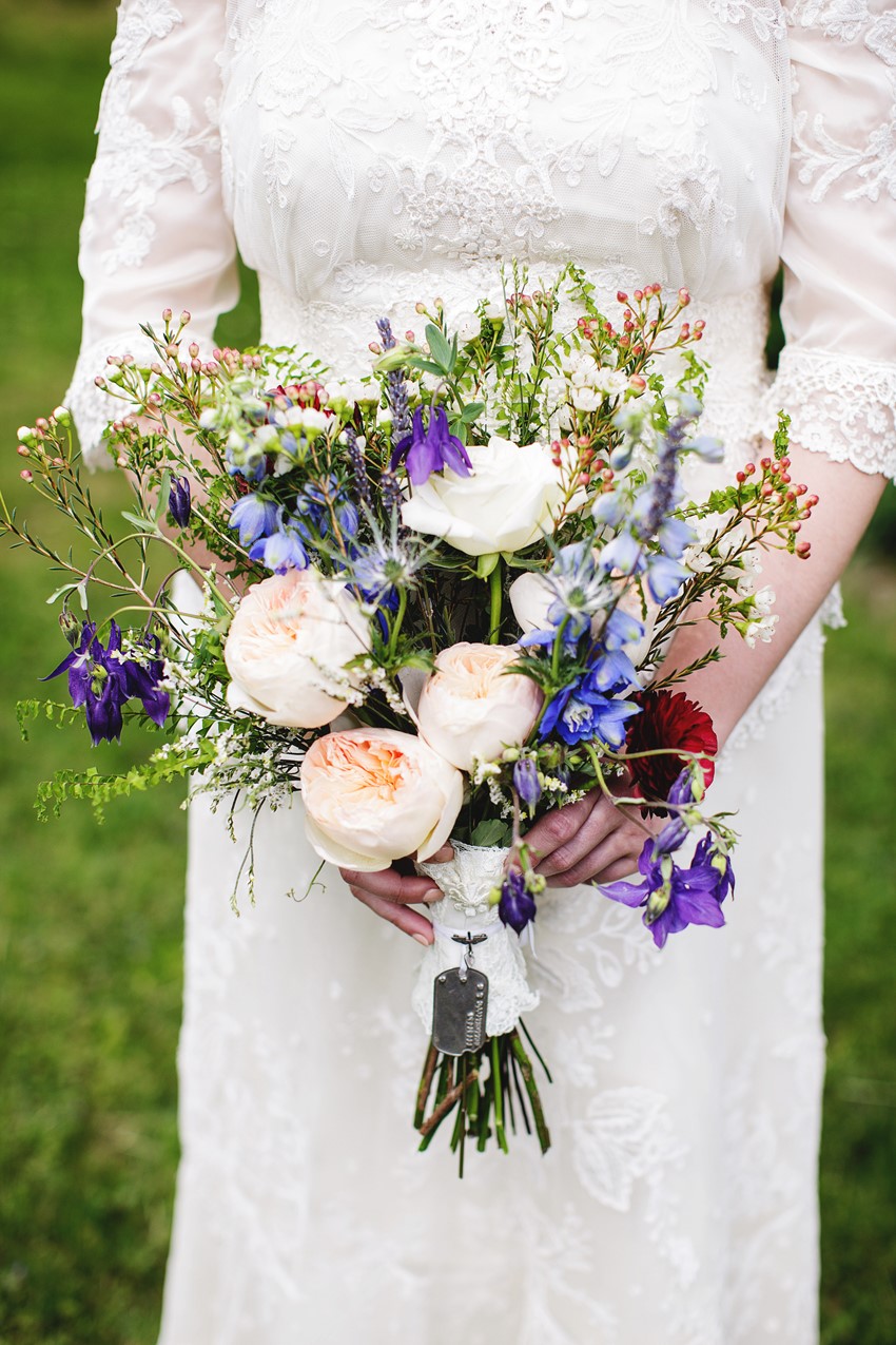 Just picked bridal bouquet - A Vintage Garden Wedding