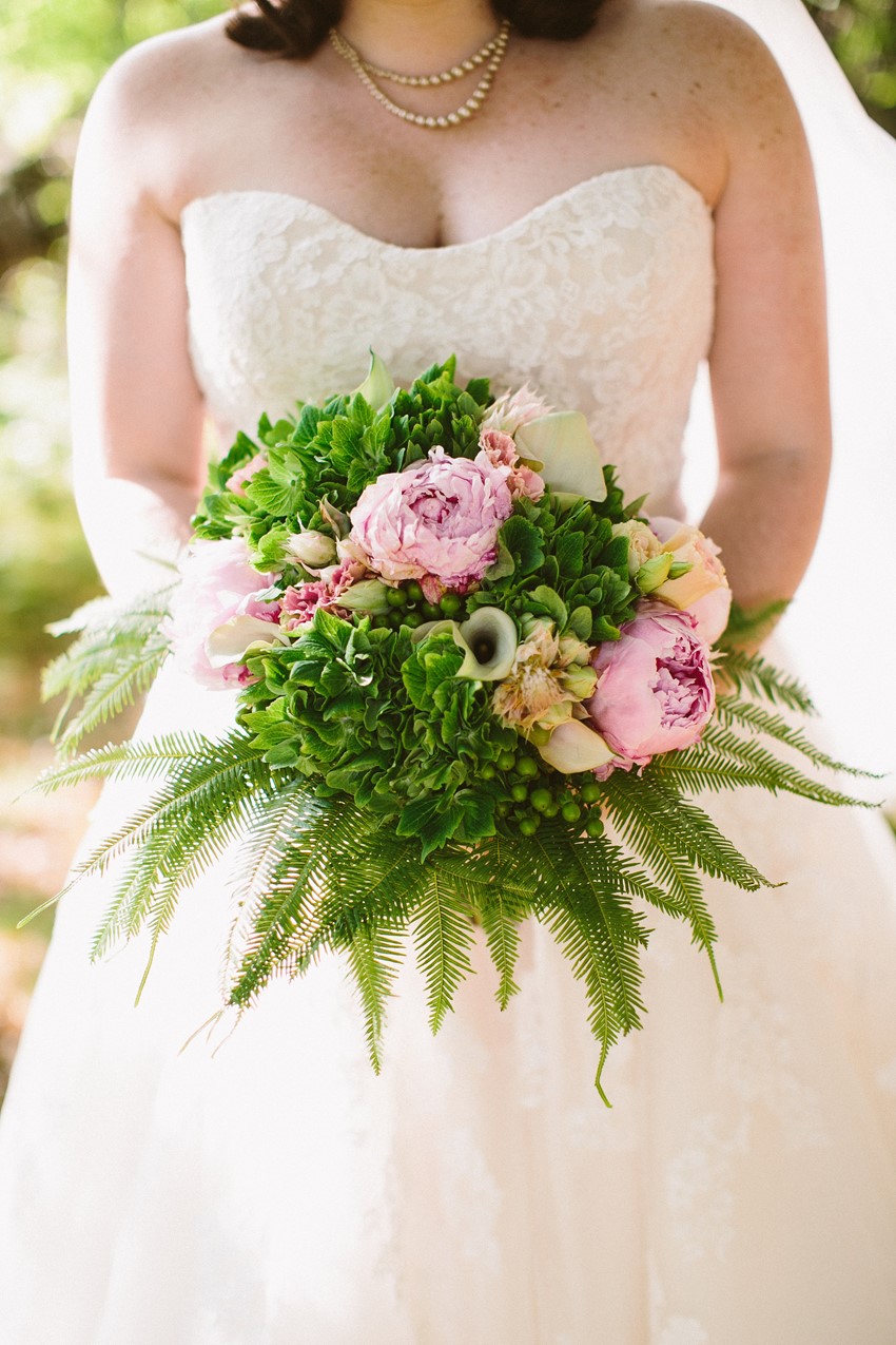 Bridal Bouquet in Pink and Green