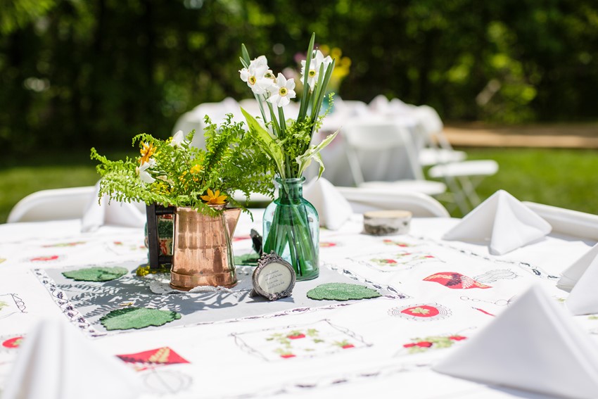 DIY centrepieces - A Vintage Garden Wedding