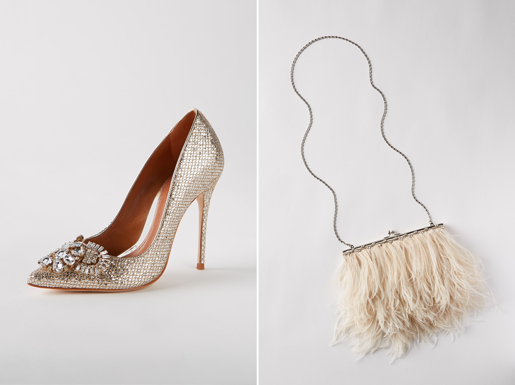 Ambrose Heels & Aigrette Clutch from BHLDN's Stunning Fall 2015 Collection ‘Twice Enchanted’