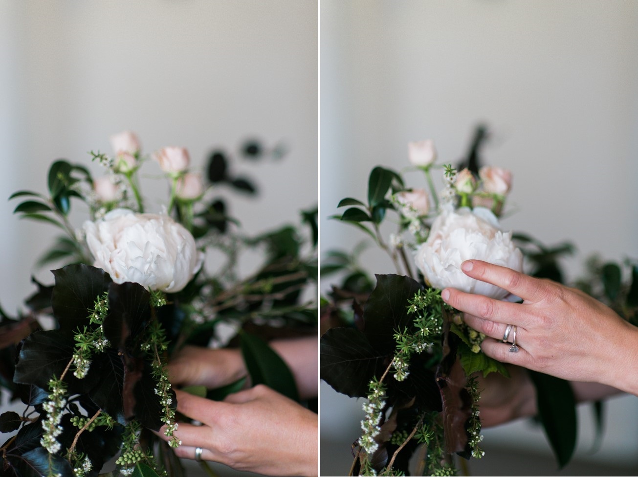 A Beautiful Vintage-Inspired Bridal Bouquet of Roses & Peonies